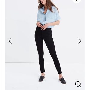 Madewell 10” high rise skinny jeans - black